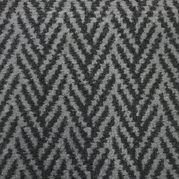 445 Herringbone Charcoal Grey